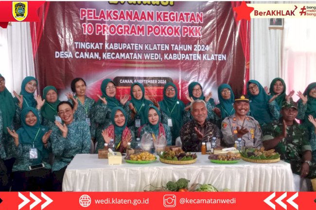 TP PKK Kecamatan Wedi Terima Tim Evaluasi Pelaksanaan Kegiatan 10 Program Pokok PKK