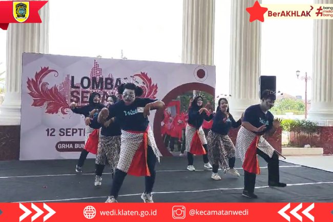 Kecamatan Wedi Ikut Ramaikan Lomba Senam Hajar Serangan Fajar 