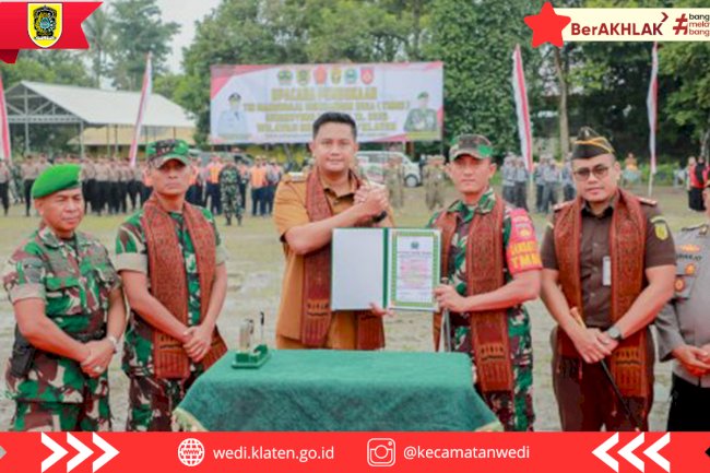 Percepat Pembangunan Desa, Bupati Klaten Resmi Buka TMMD Sengkuyung Tahap I di Desa Pandes 