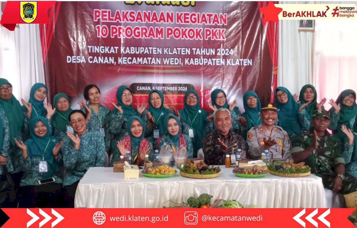 TP PKK Kecamatan Wedi Terima Tim Evaluasi Pelaksanaan Kegiatan 10 Program Pokok PKK