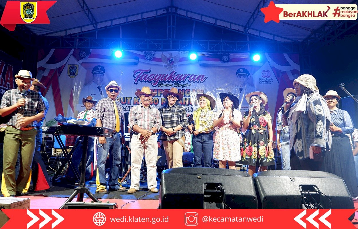 MALAM PUNCAK TASYAKURAN HUT KE-80 REPUBLIK INDONESIA KECAMATAN WEDI BERLANGSUNG MERIAH